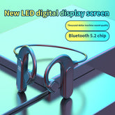 VG09 Bone Conduction Bluetooth LED Display Screen Headset 5.1 Not In-Ear Wireless Headset